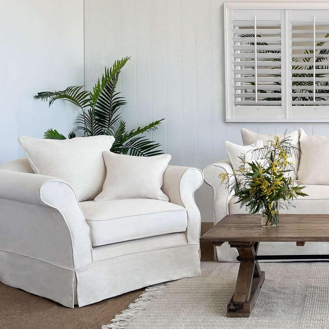 Slip Cover Only - Avalon Hamptons Armchair Ivory