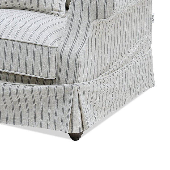 Slip Cover Only - Avalon Hamptons 2 Seat Sofa Stone Stripe