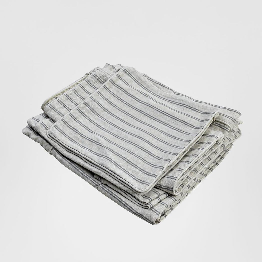 Slip Cover Only - Avalon Hamptons 3 Seat Sofa Stone Stripe