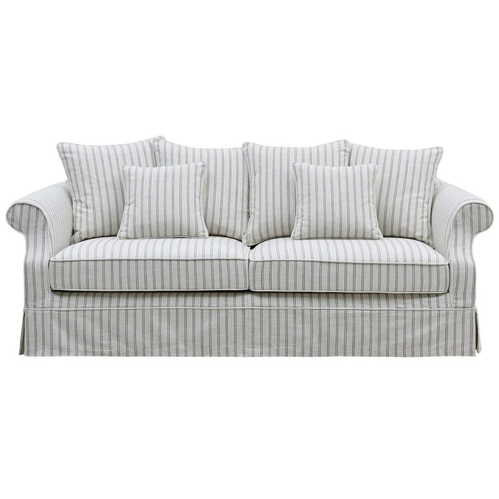 Slip Cover Only - Avalon Hamptons 3 Seat Sofa Stone Stripe