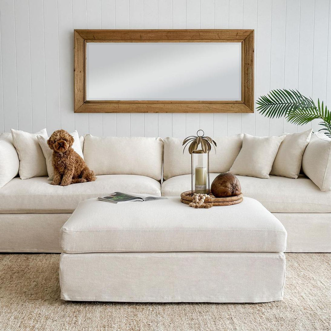 Slip Cover - Marbella Ottoman Ivory