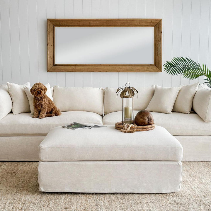 Slip Cover - Marbella Ottoman Ivory