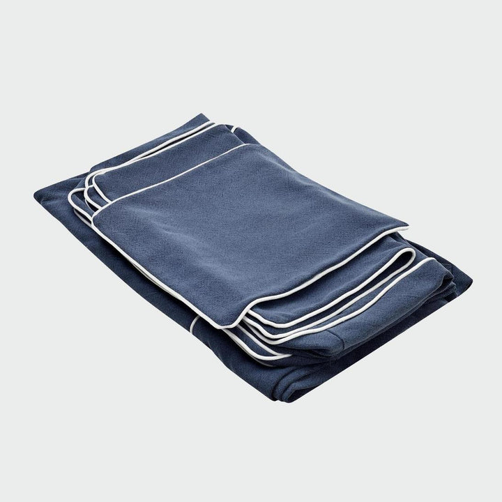 Slip Cover Only - Noosa Hamptons Snuggle Chair Navy With White Piping