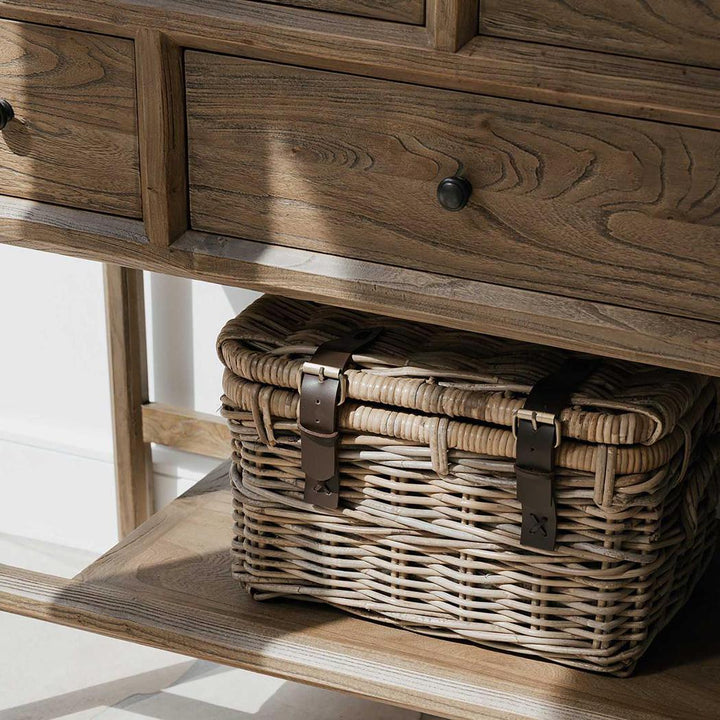 Cambridge 7 Drawer Console Elm Natural