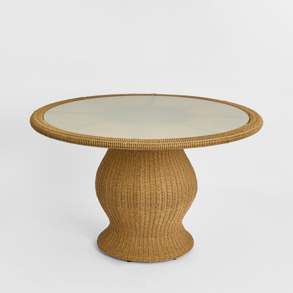 Cassius Round Dining Table Natural Outdoor 120cm