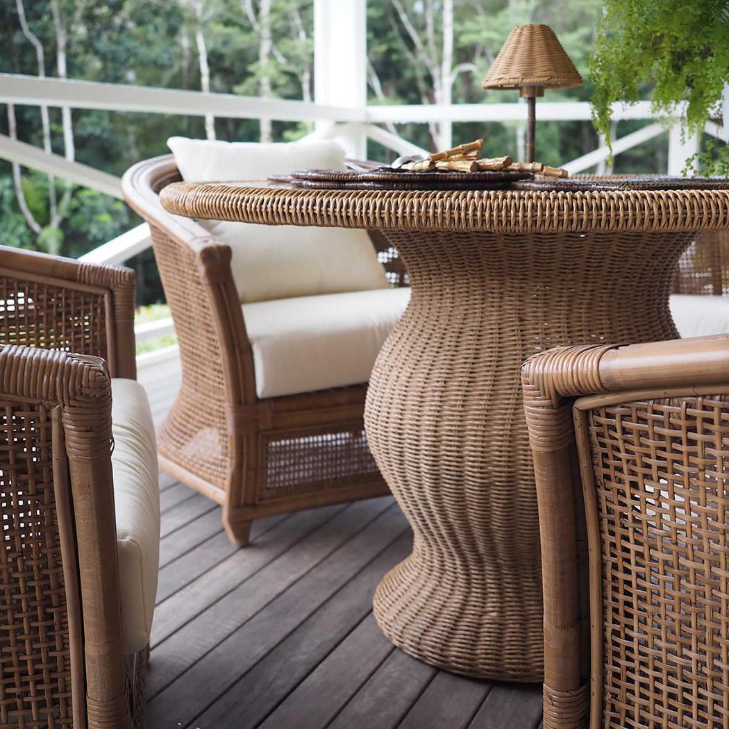 Cassius Round Dining Table Natural Outdoor 120cm