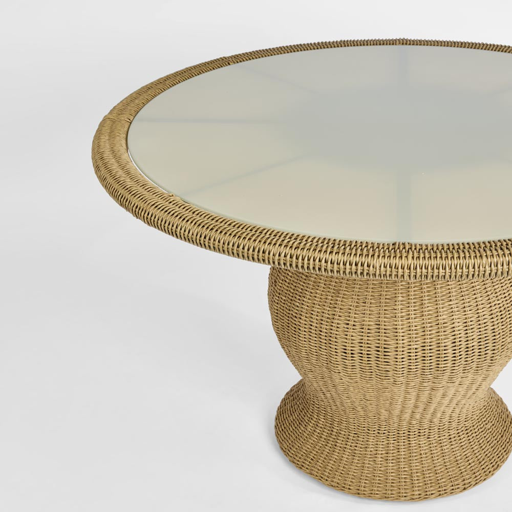 Cassius Round Dining Table Natural Outdoor 120cm