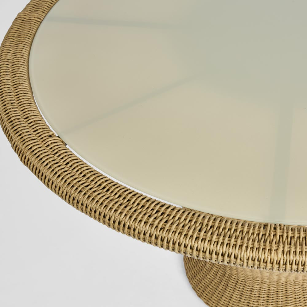 Cassius Round Dining Table Natural Outdoor 120cm
