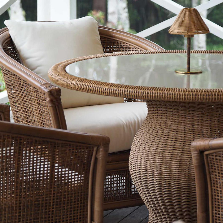 Cassius Round Dining Table Natural Outdoor 120cm