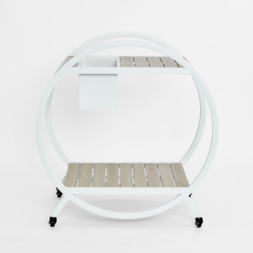 Ryder Bar Cart White Outdoor