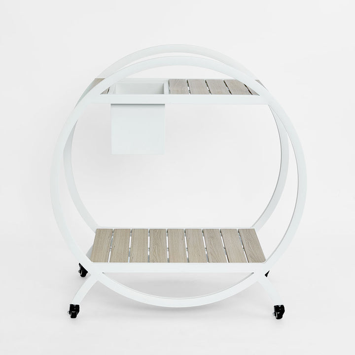 Ryder Bar Cart White Outdoor