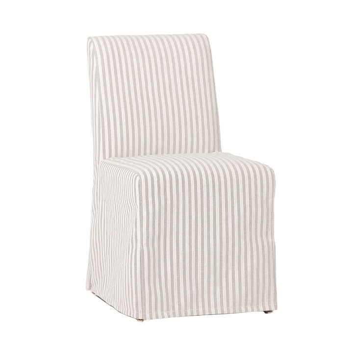 Clifton Dining Chair Slip Cover Beige Stripe