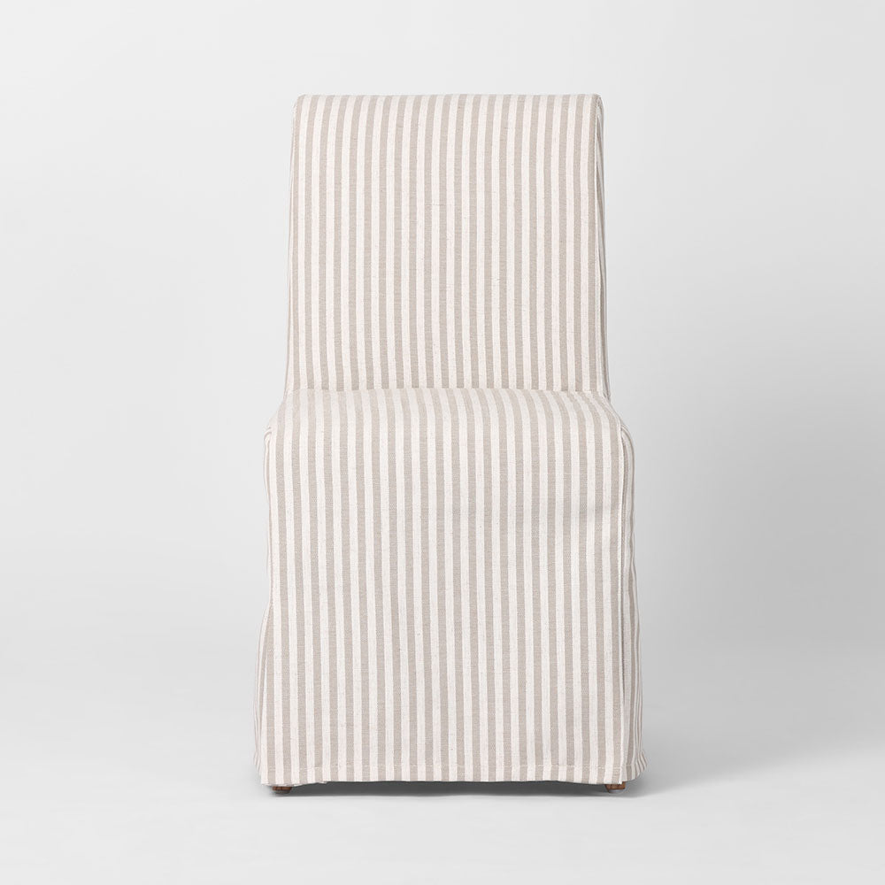 Slip Cover Only - Clifton Dining Chair Beige Stripe