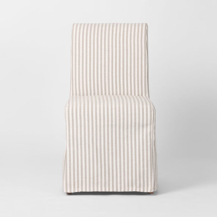 Slip Cover Only - Clifton Dining Chair Beige Stripe