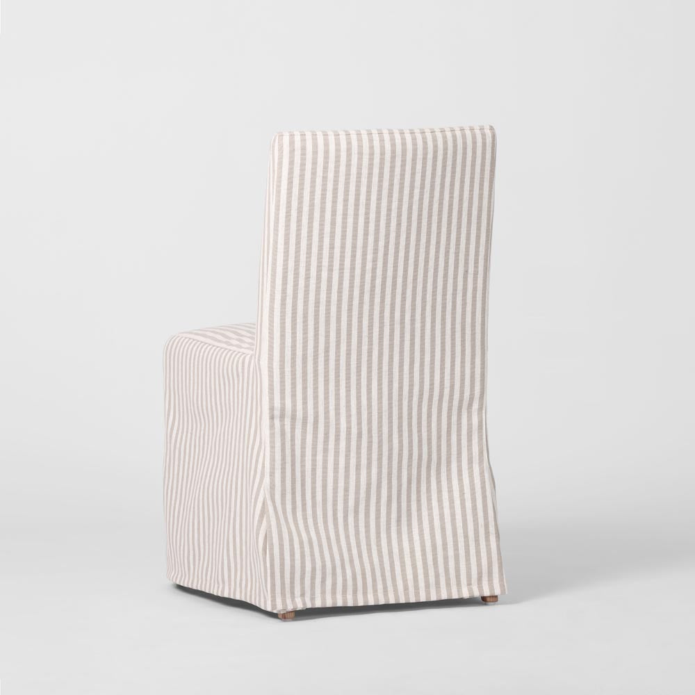Slip Cover Only - Clifton Dining Chair Beige Stripe