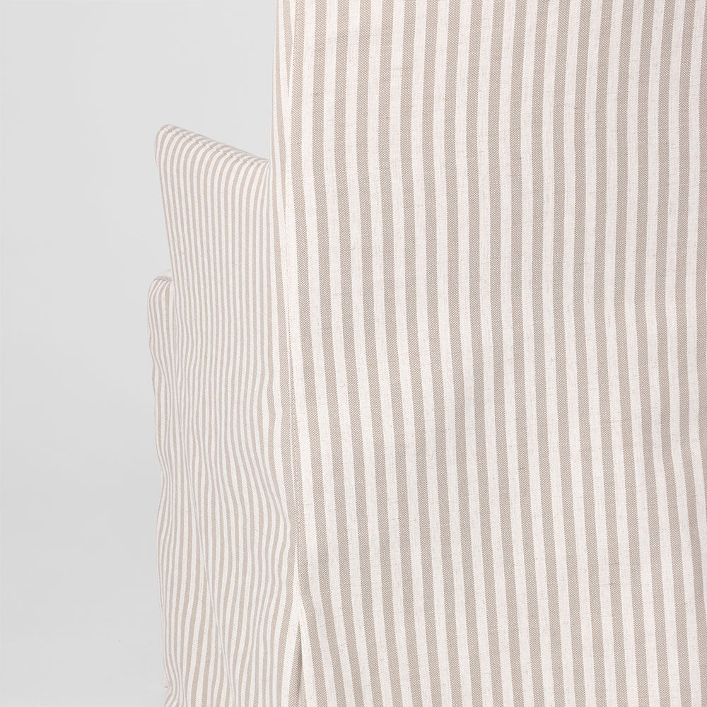 Slip Cover Only - Clifton Dining Chair W/Arms Beige Stripe