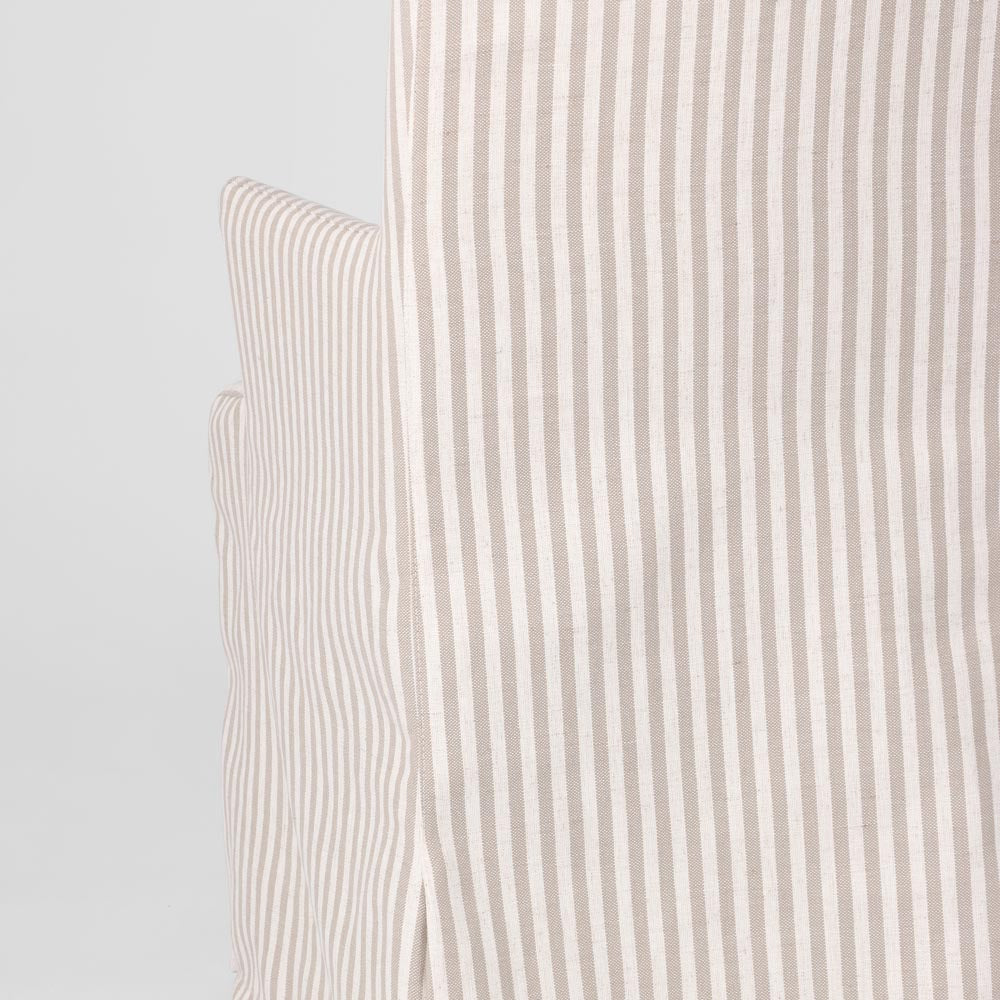 Slip Cover Only - Clifton Dining Chair W/Arms Beige Stripe