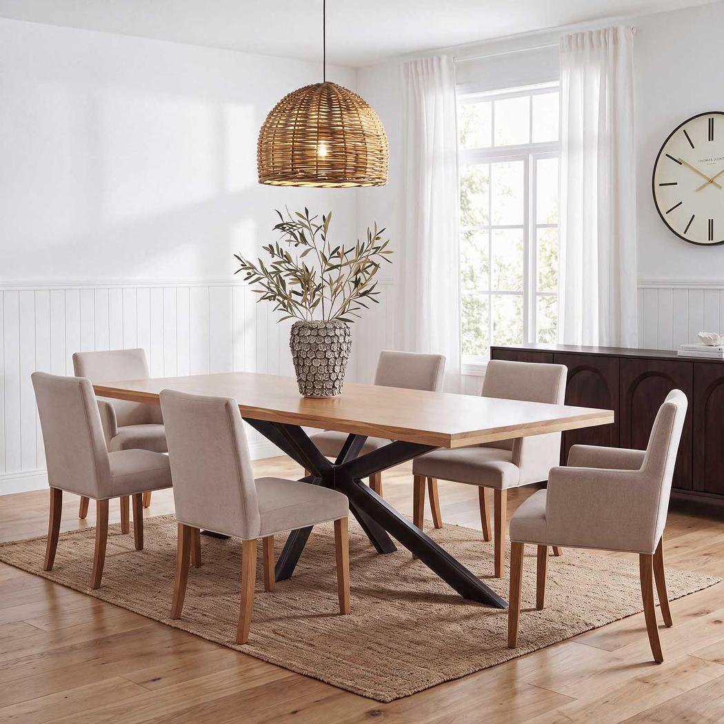 Clifton Dining Chair w/ Arms Beige