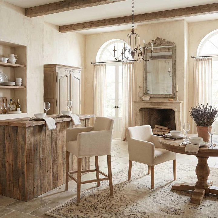 Clifton Dining Chair w/ Arms Beige