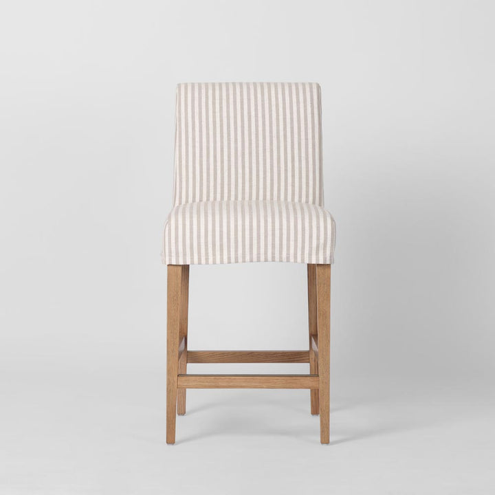 Slip Cover Only - Clifton Counter Stool Only Beige Stripe