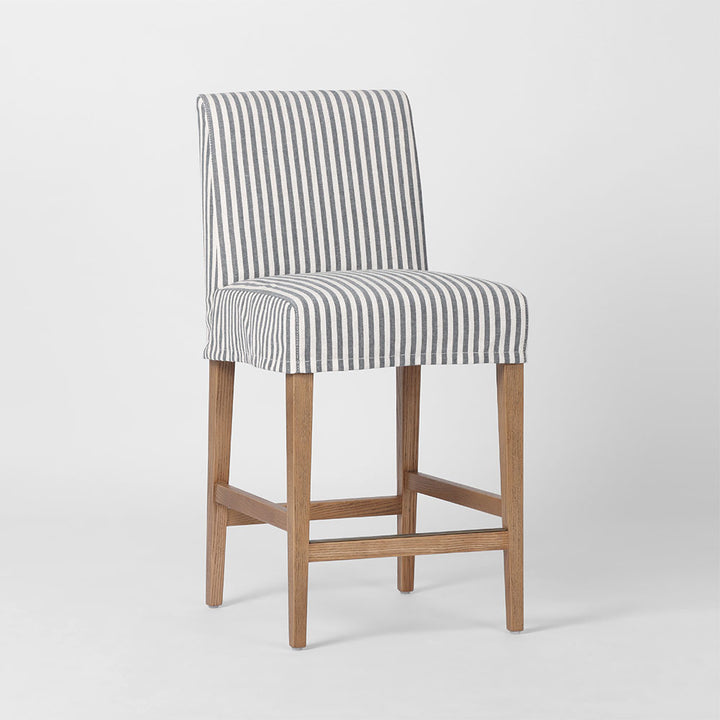 Slip Cover Only - Clifton Counter Stool Blue Stripe