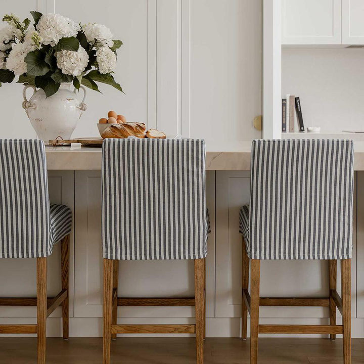 Slip Cover Only - Clifton Counter Stool Blue Stripe