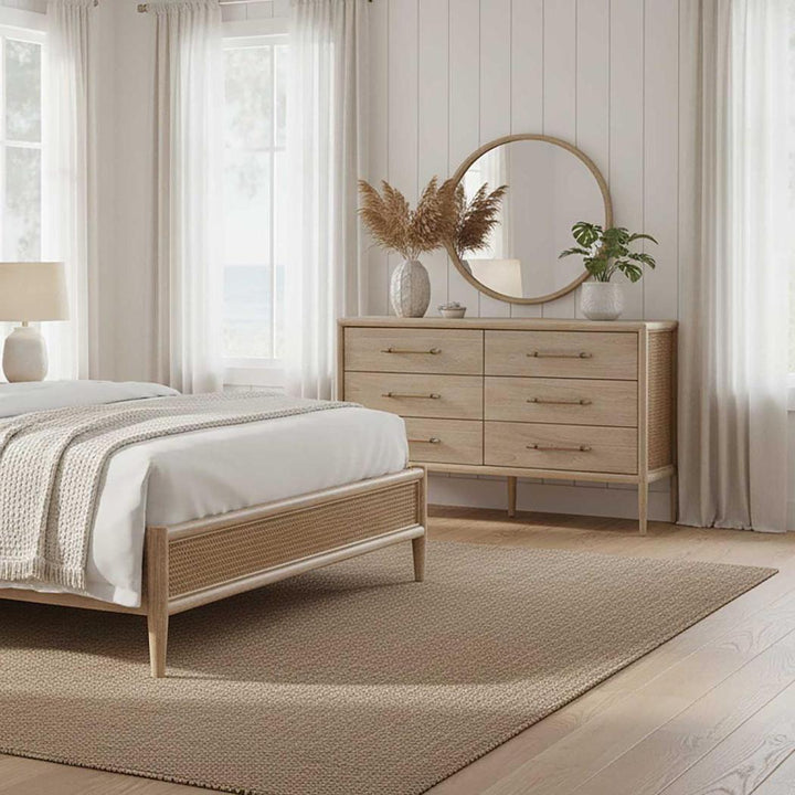 Bayview Dresser 6 drawer Natural Whitewash