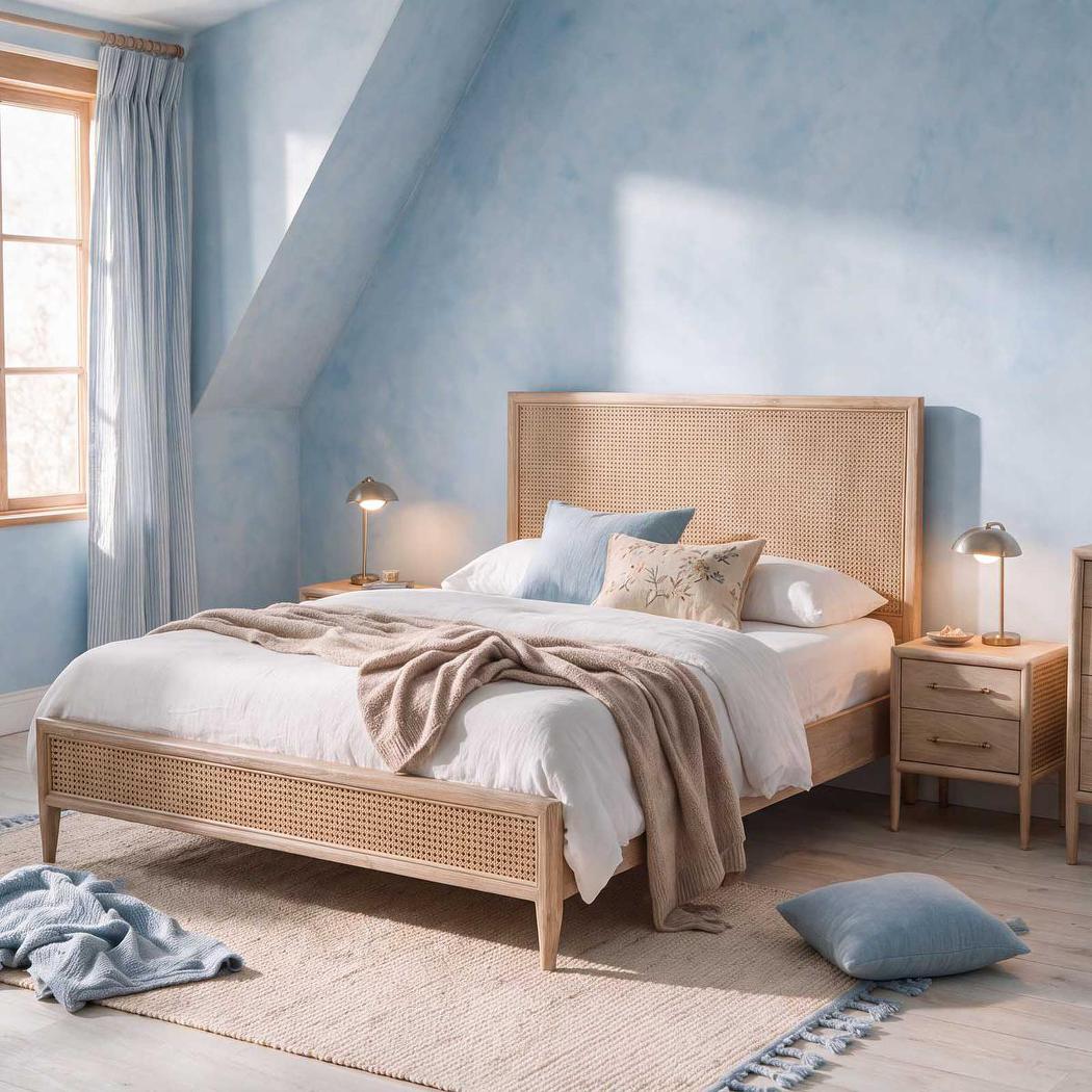 Bayview Bedside 2 Drawer Natural Whitewash