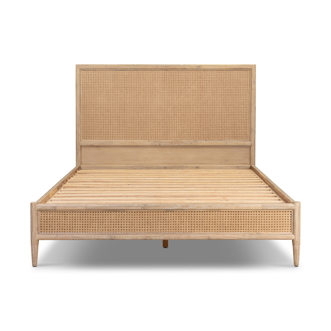 Bayview Queen Bed Natural Whitewash