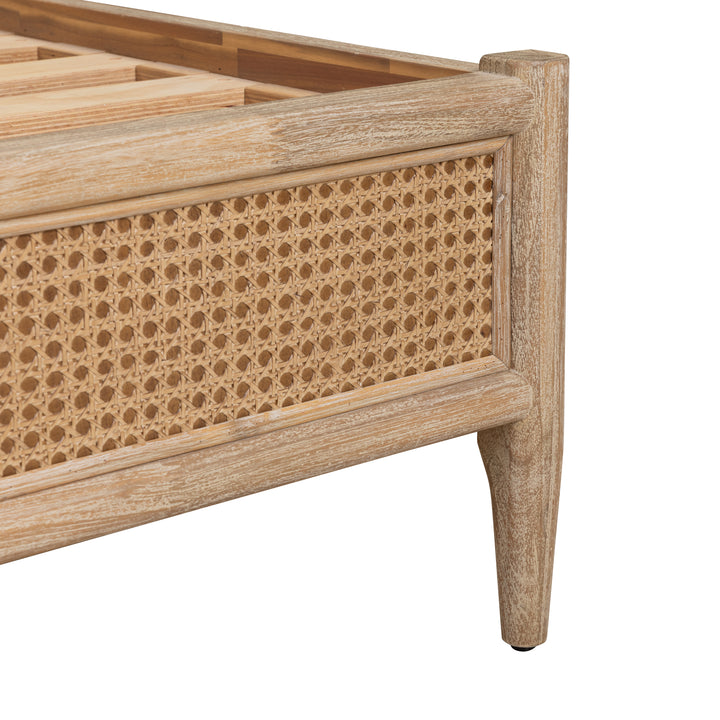 Bayview Queen Bed Natural Whitewash