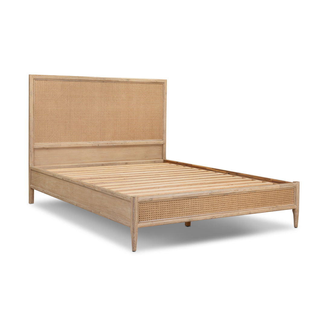 Bayview Queen Bed Natural Whitewash