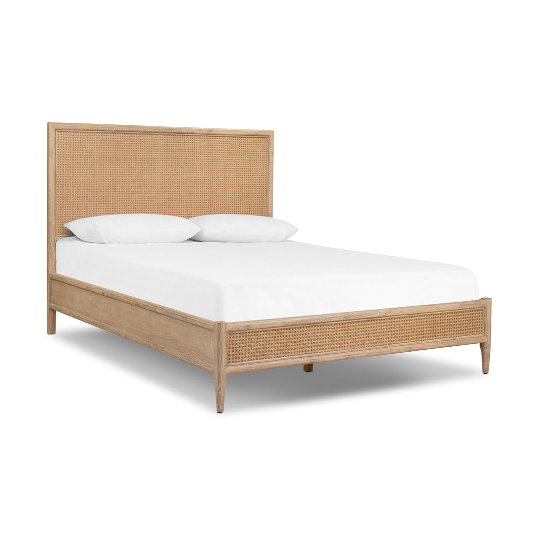 Bayview Queen Bed Natural Whitewash