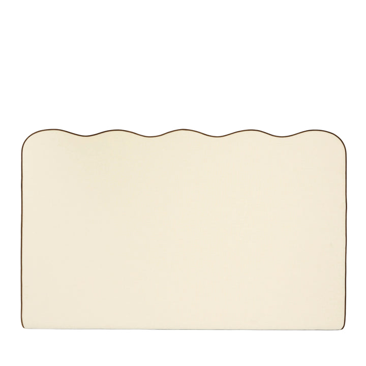 Avoca Bedhead King Ivory with Chocolate Piping