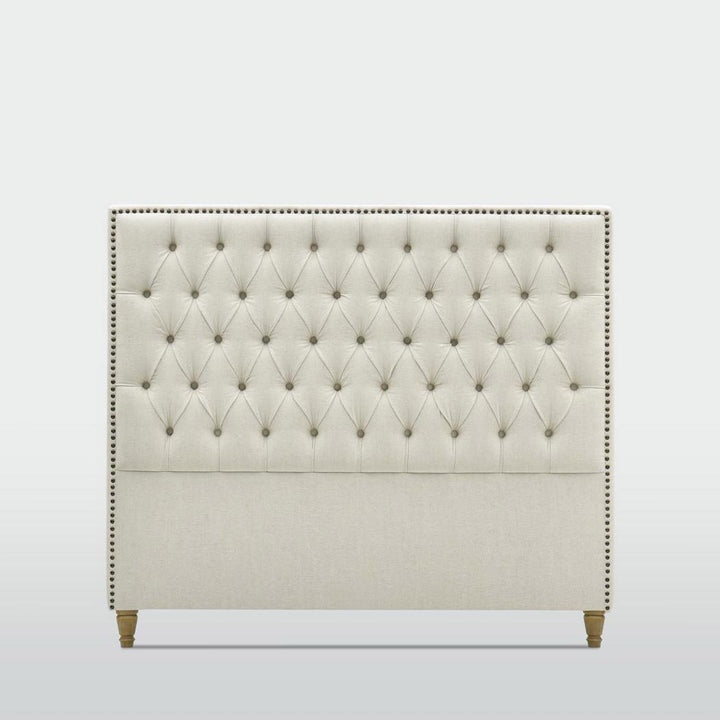 Queenscliff Tufted Bedhead Queen Beige