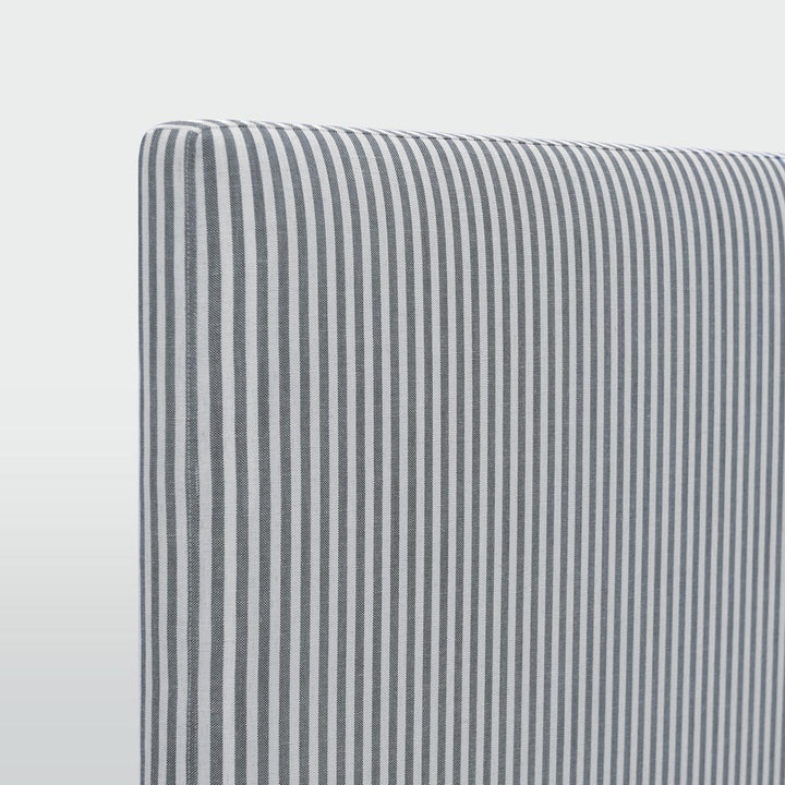 Newport Bedhead Queen White & Blue Pin Stripe
