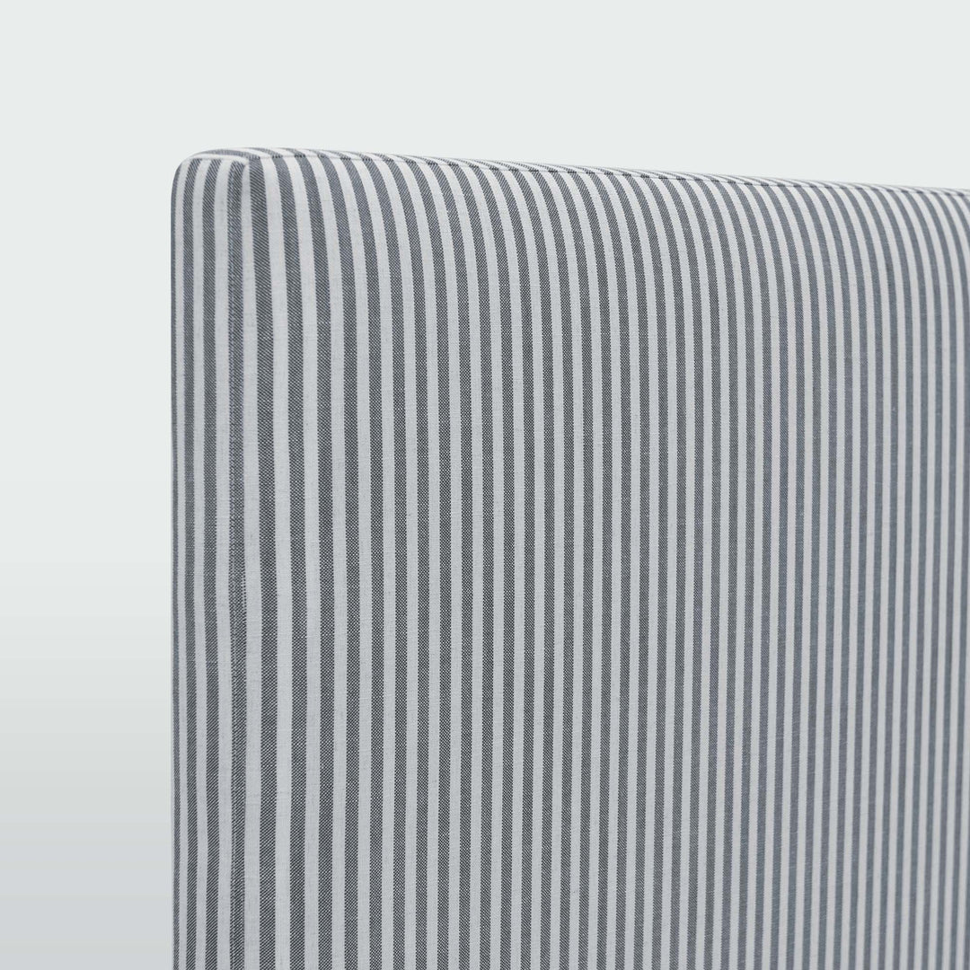 Newport Bedhead King White & Blue Pin Stripe
