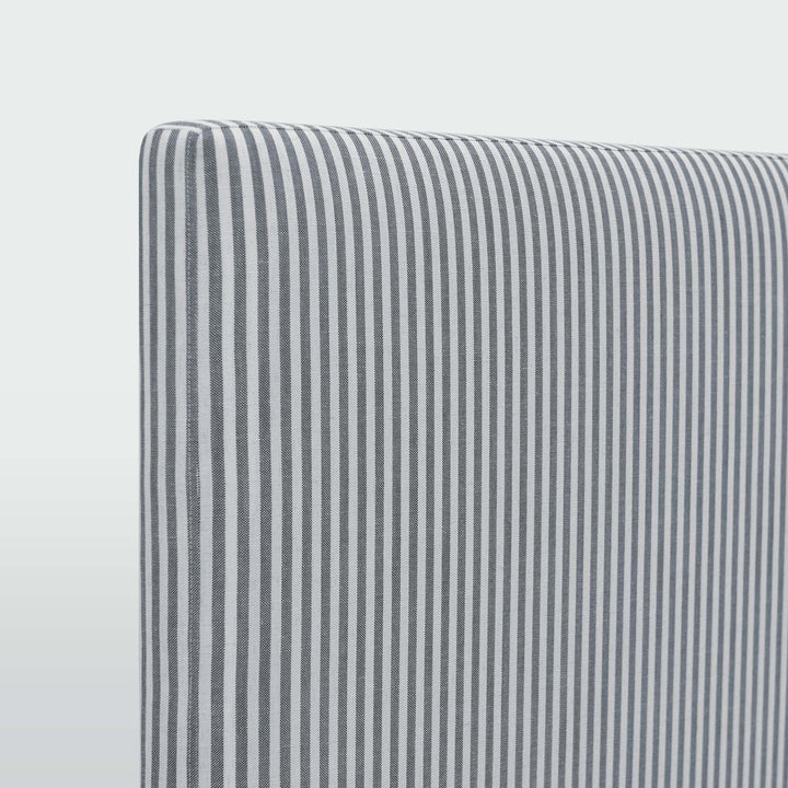 Newport Bedhead King White & Blue Pin Stripe