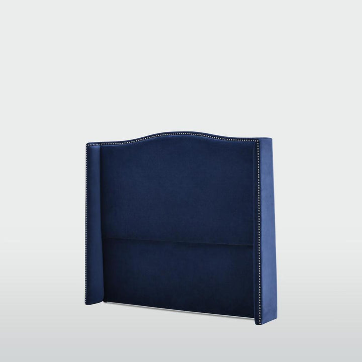 Mornington Bedhead Queen Blue Velvet