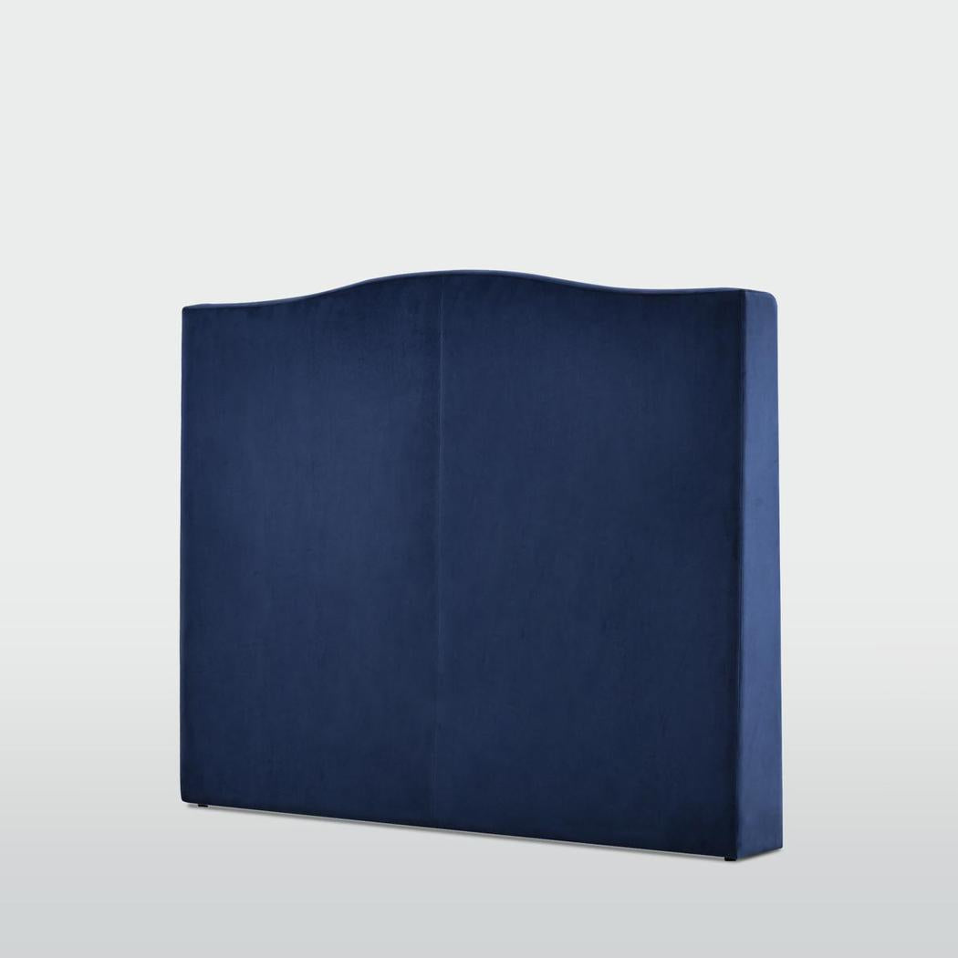 Mornington Bedhead Queen Blue Velvet