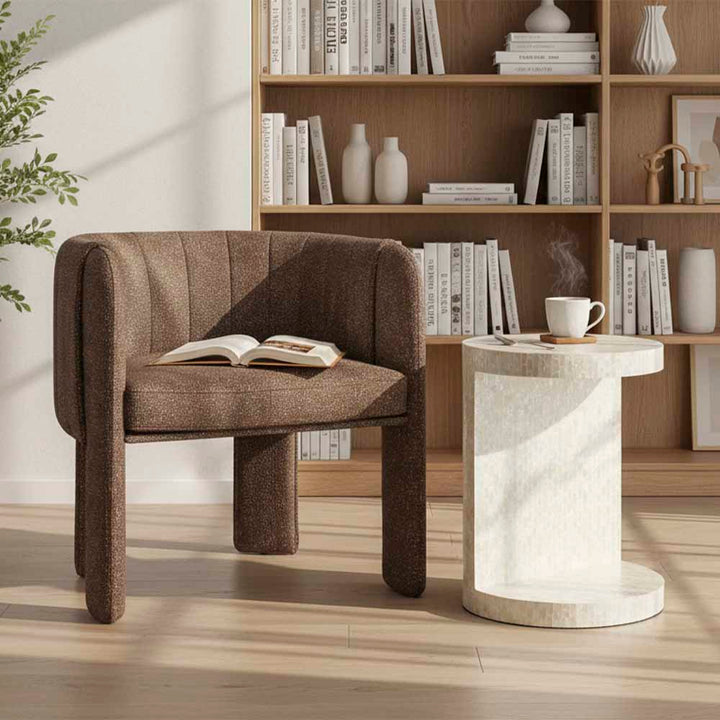 Miami White Shell Side
 Table
