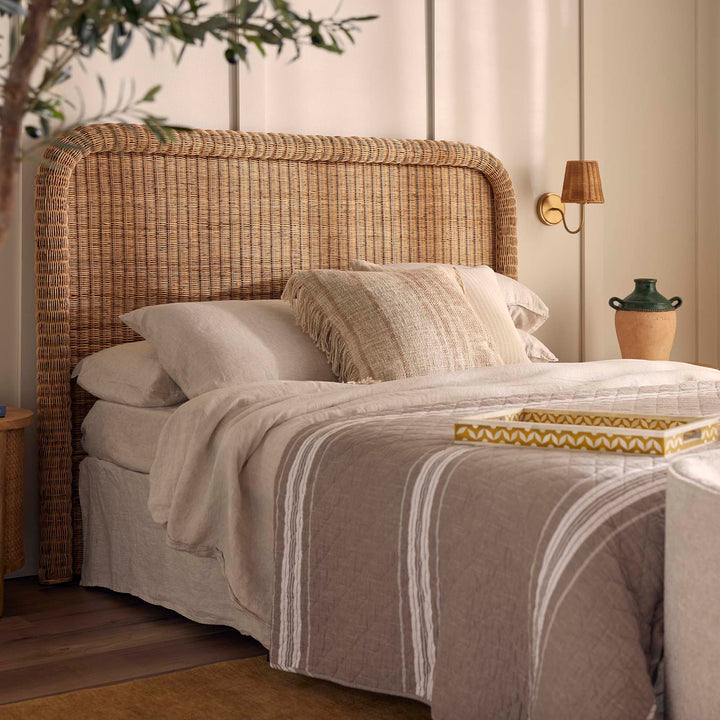 Long Island KS Rattan Bedhead