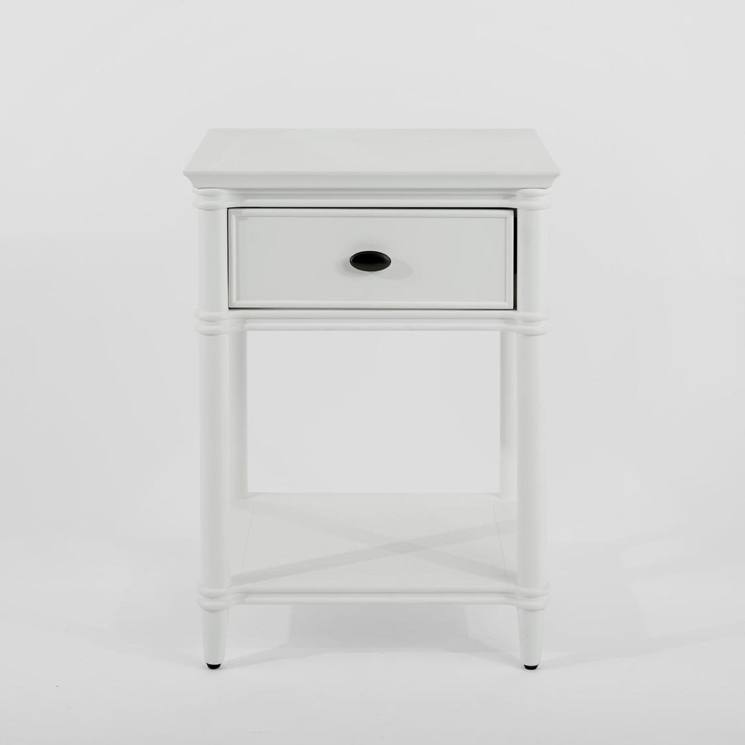 Dakota Bedside Table 1 Drawer White