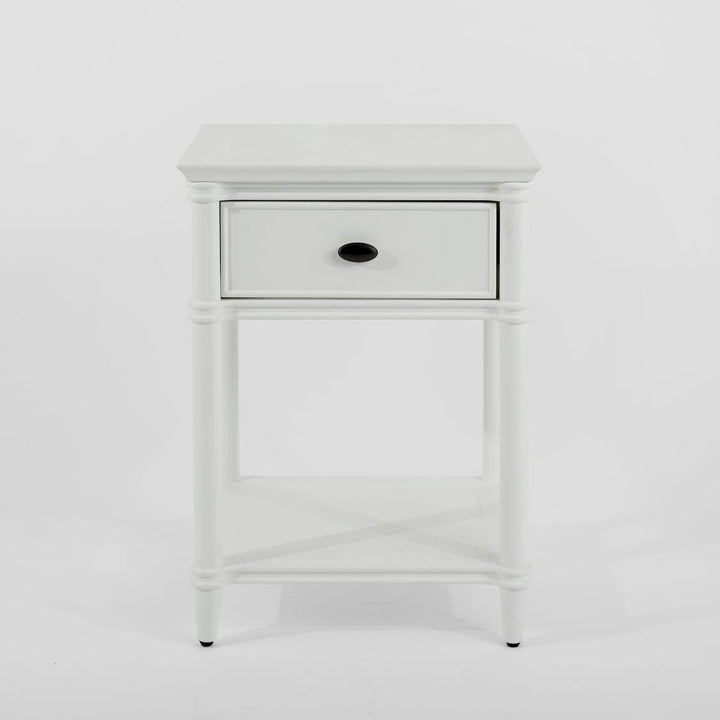 Dakota Bedside Table 1 Drawer White