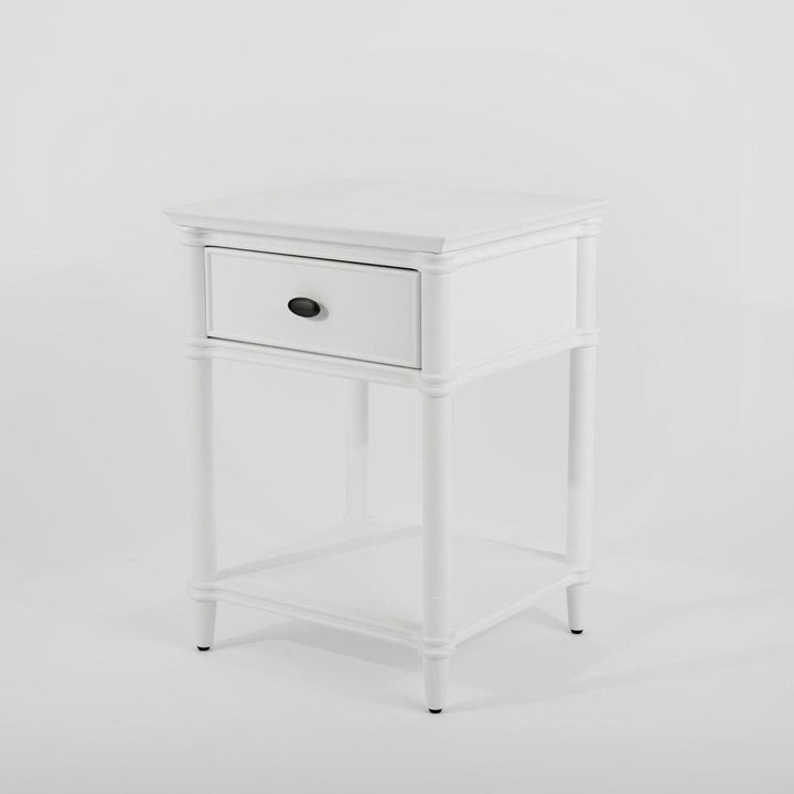Dakota Bedside Table 1 Drawer White