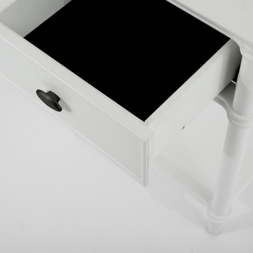 Dakota Bedside Table 1 Drawer White