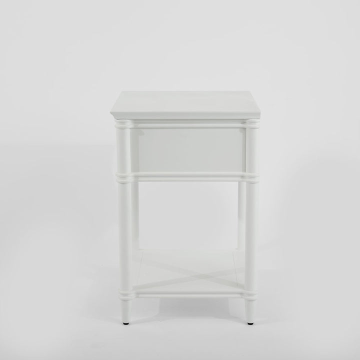 Dakota Bedside Table 1 Drawer White