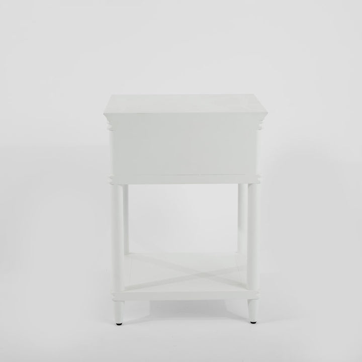 Dakota Bedside Table 1 Drawer White