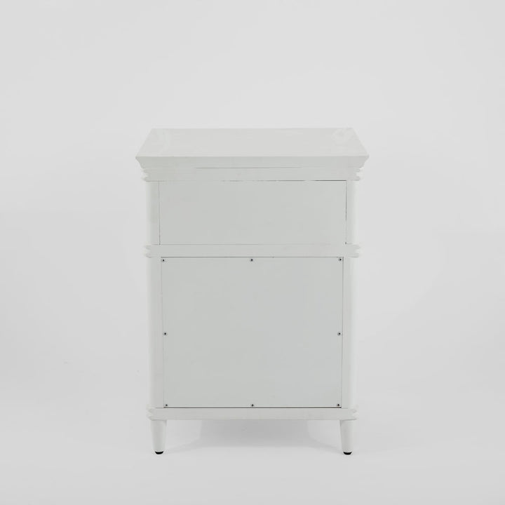 Dakota Bedside Table 3 Drawer White