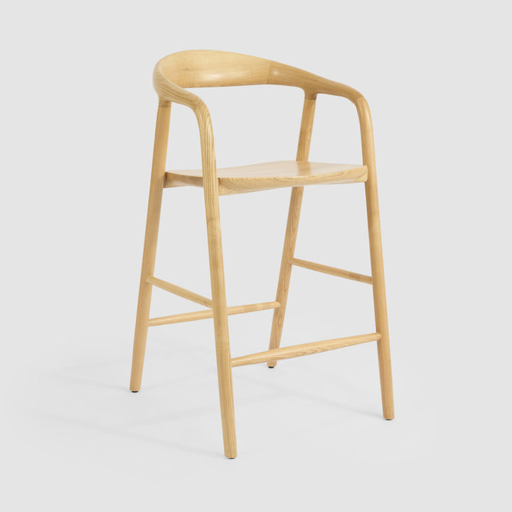 Mason Counter Stool  Ash  Natural Fabric