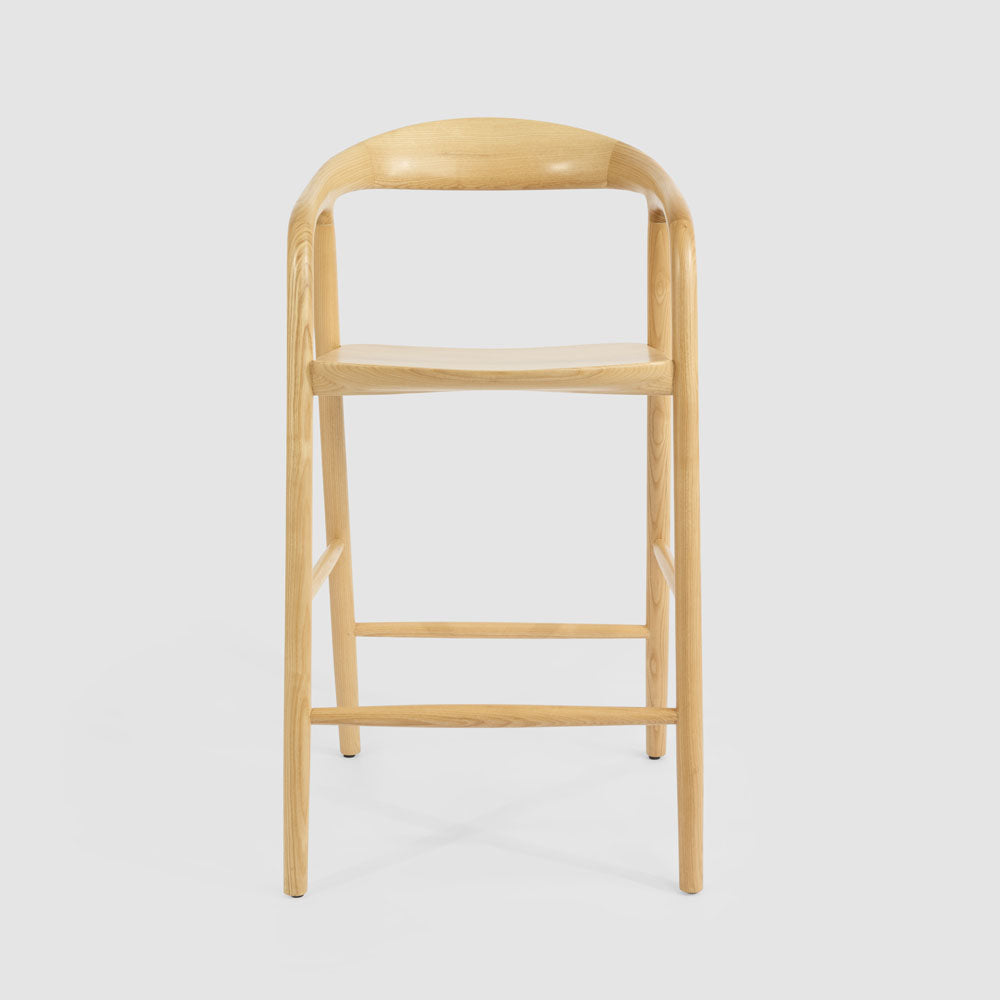 Mason Counter Stool  Ash  Natural Fabric